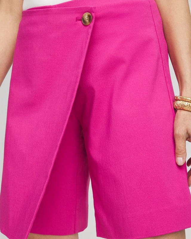 Brigitte Pull-On Asymmetrical Wrap Skort - image 4
